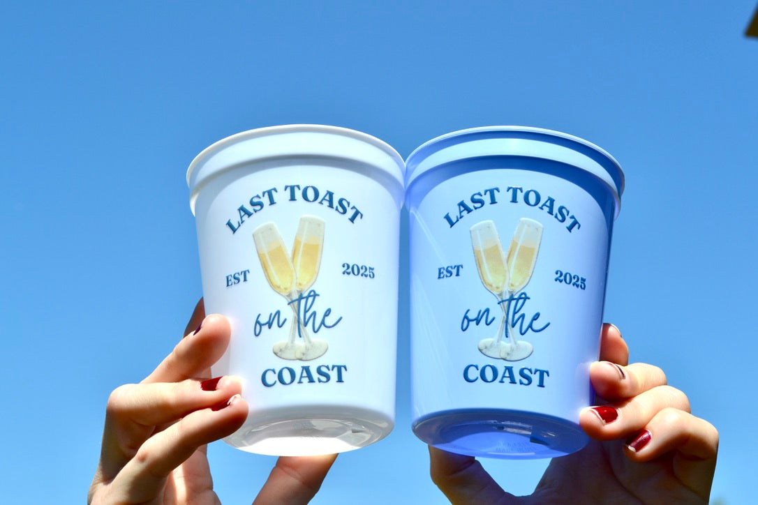 Last Toast on the Coast Bachelorette Party Cups