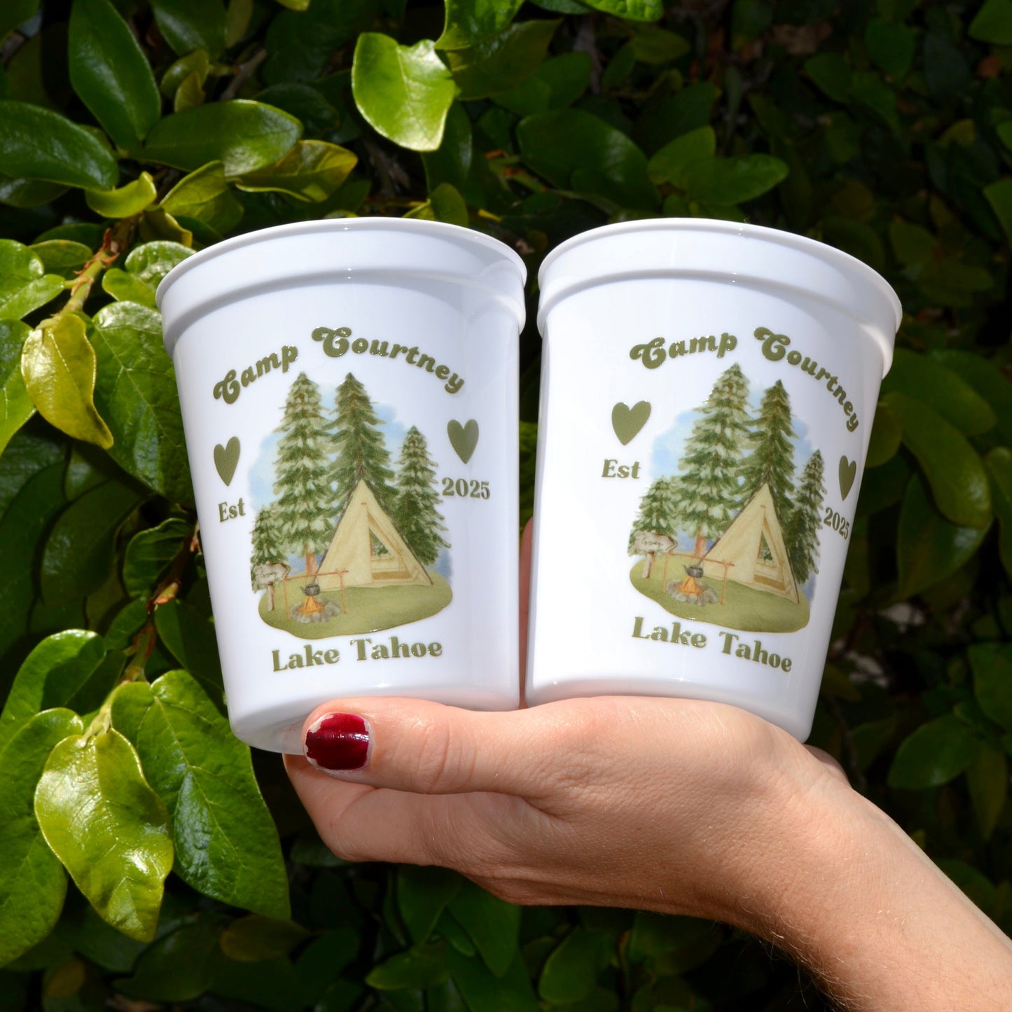 Camp Bachelorette Party Cups: Personalized Camping Bach