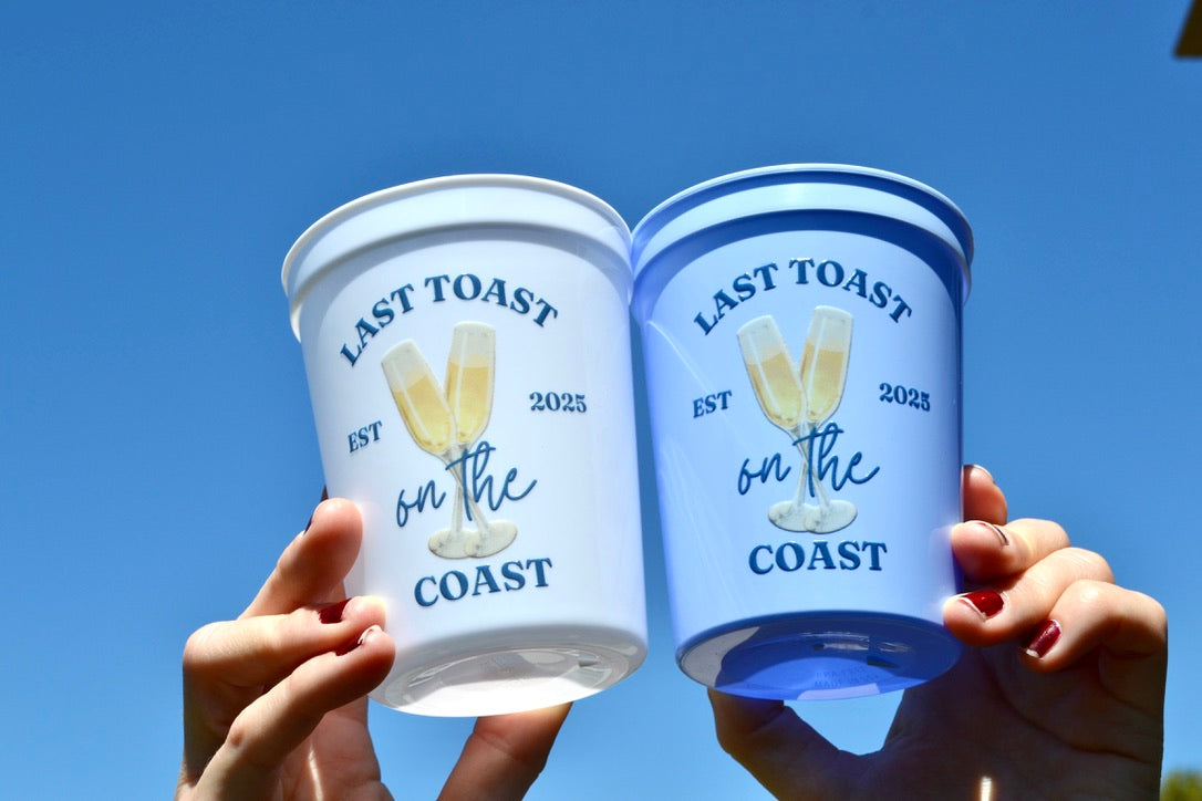Last Toast on the Coast Bachelorette Party Cups