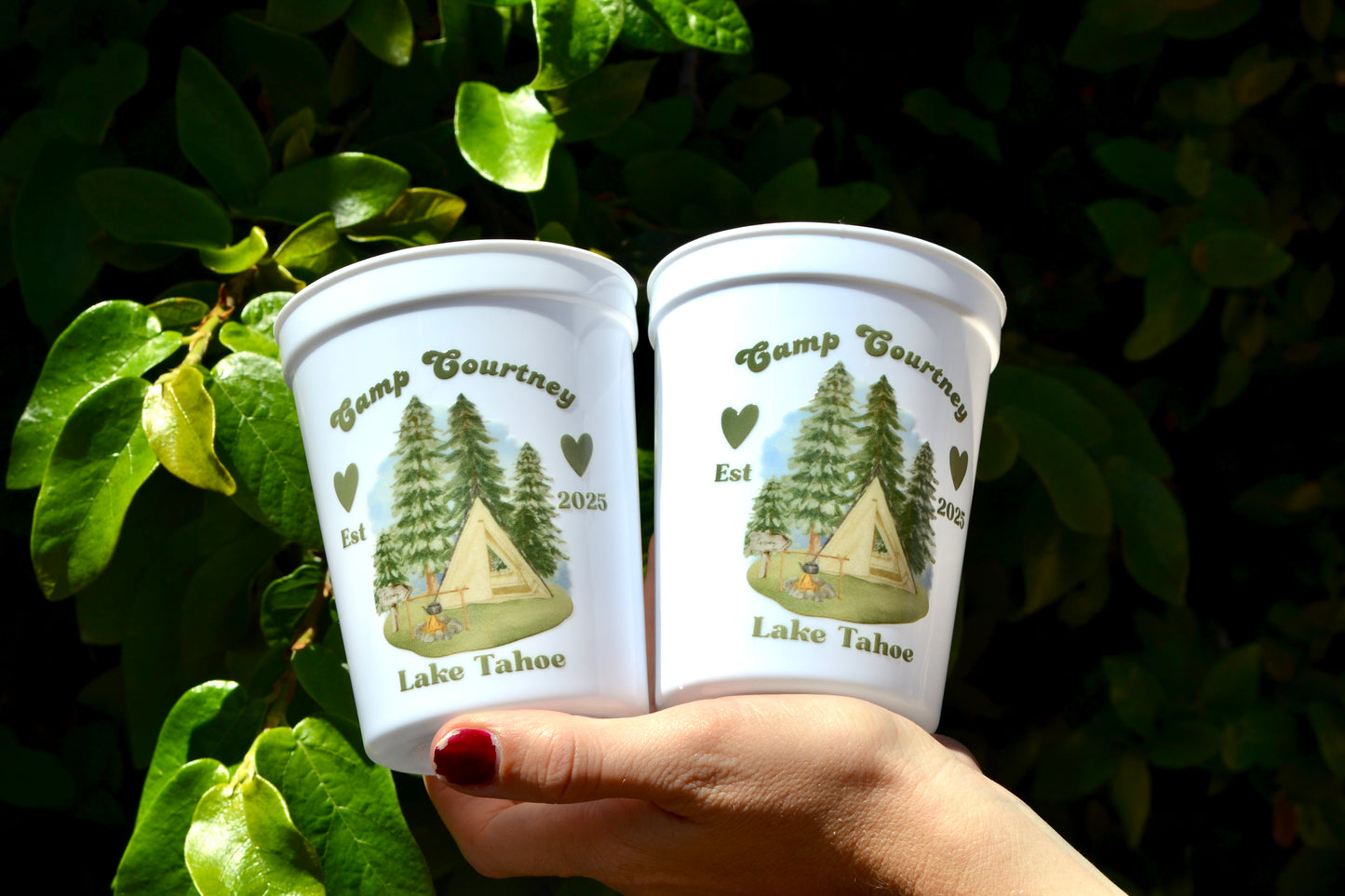 Camp Bachelorette Party Cups: Personalized Camping Bach