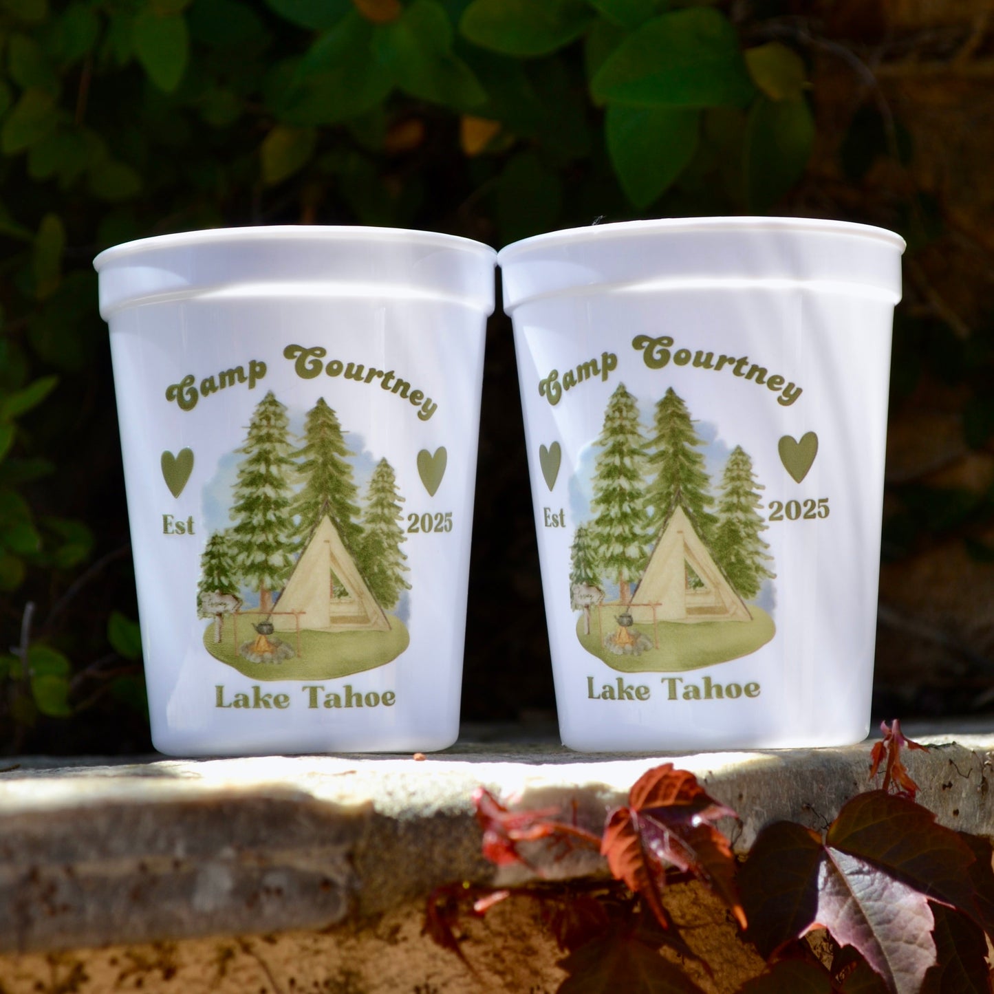 Camp Bachelorette Party Cups: Personalized Camping Bach