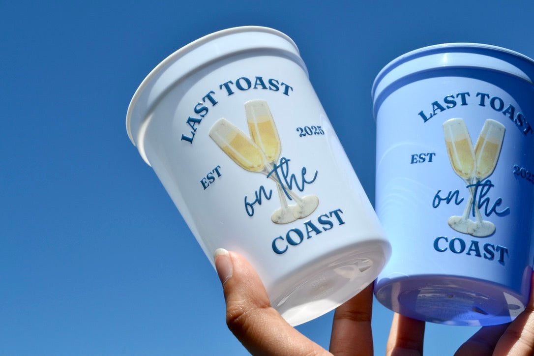 Last Toast on the Coast Bachelorette Party Cups