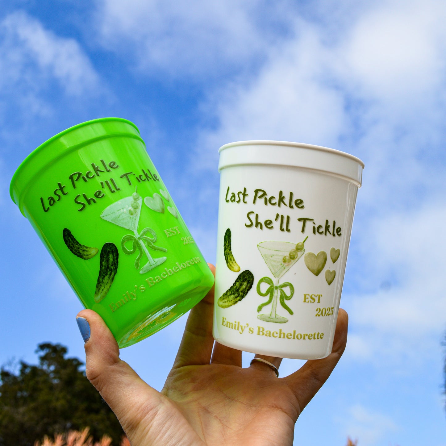Last Pickle Bachelorette Party Cups: Martini Theme Bach Decor