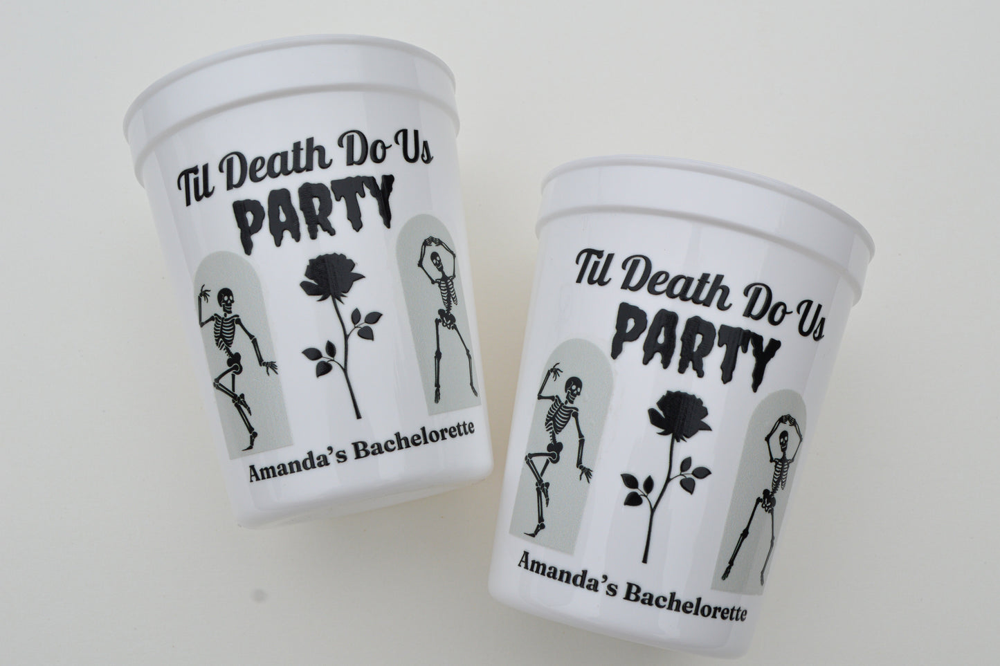 Til Death Do Us Party Decor, Skeleton Party Cups, Bride or Die, Funny Bachelorette Cups, Bach Party Cups