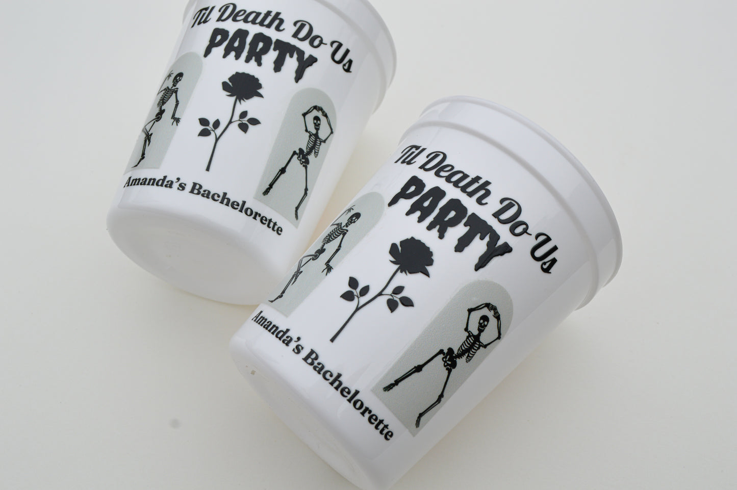 Til Death Do Us Party Decor, Skeleton Party Cups, Bride or Die, Funny Bachelorette Cups, Bach Party Cups