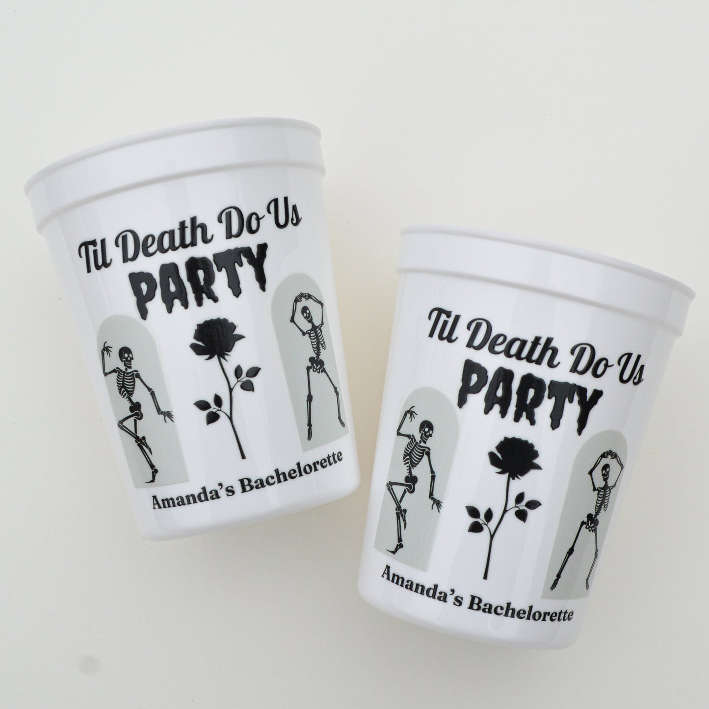 Til Death Do Us Party Decor, Skeleton Party Cups, Bride or Die, Funny Bachelorette Cups, Bach Party Cups