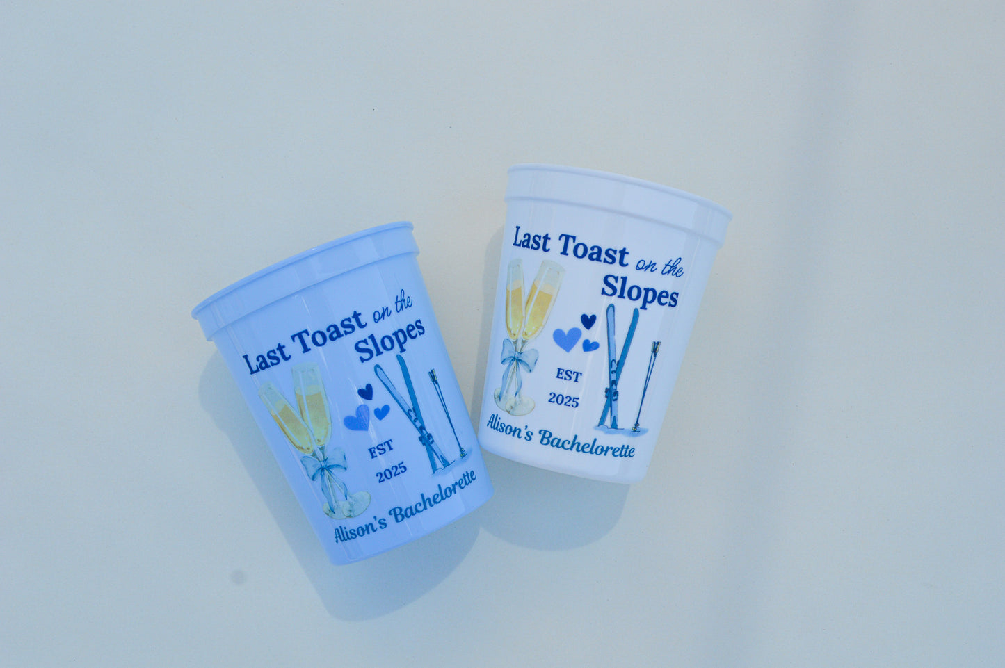 Last Toast on the Slopes Bachelorette Cup: Ski Trip Party Favor