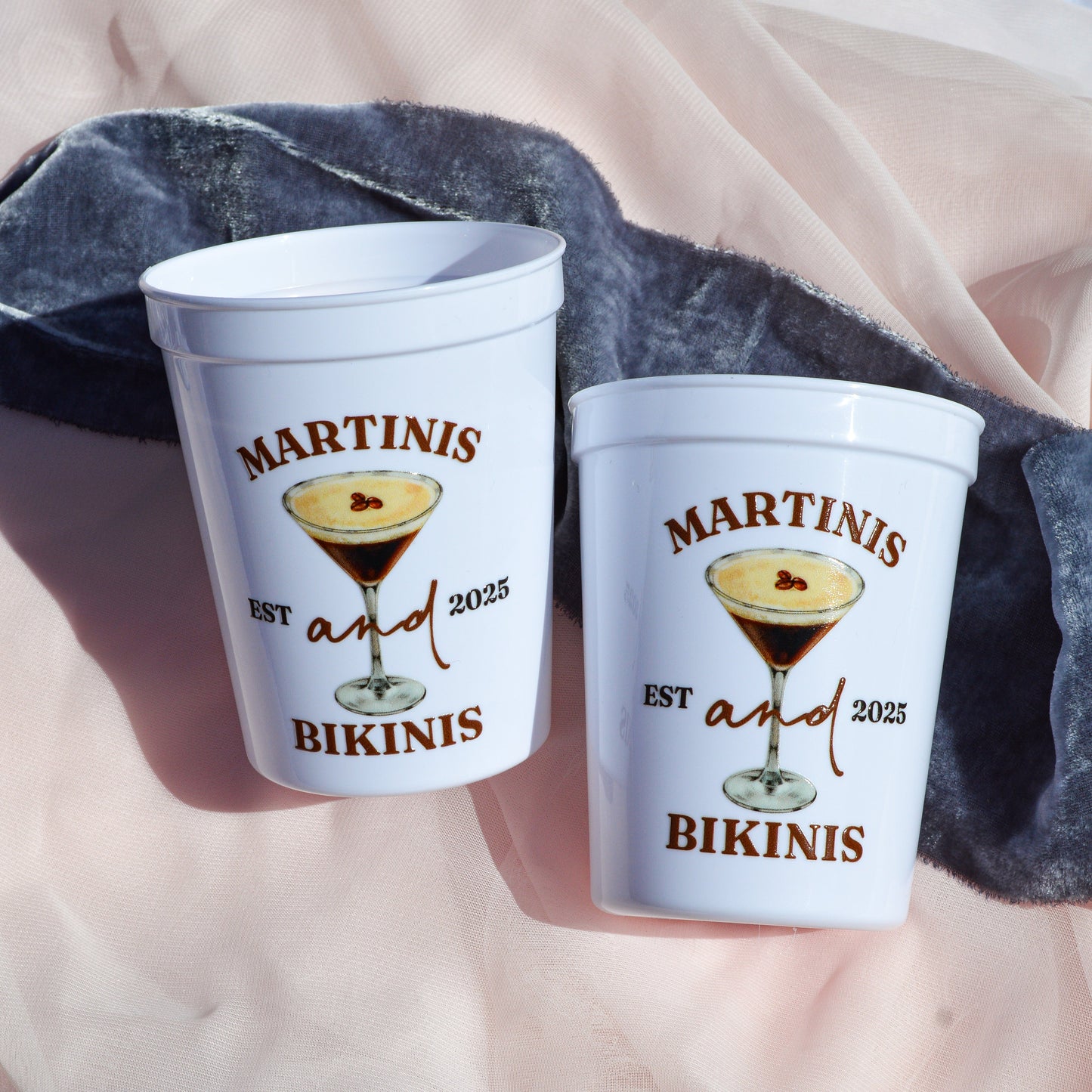 Martinis and Bikinis Espresso Bachelorette Cup, Bikinis and Martinis Bach Party Decor, Coffee Tini Cup