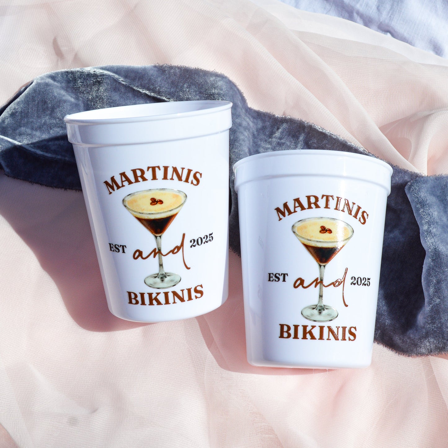 Martinis and Bikinis Espresso Bachelorette Cup, Bikinis and Martinis Bach Party Decor, Coffee Tini Cup
