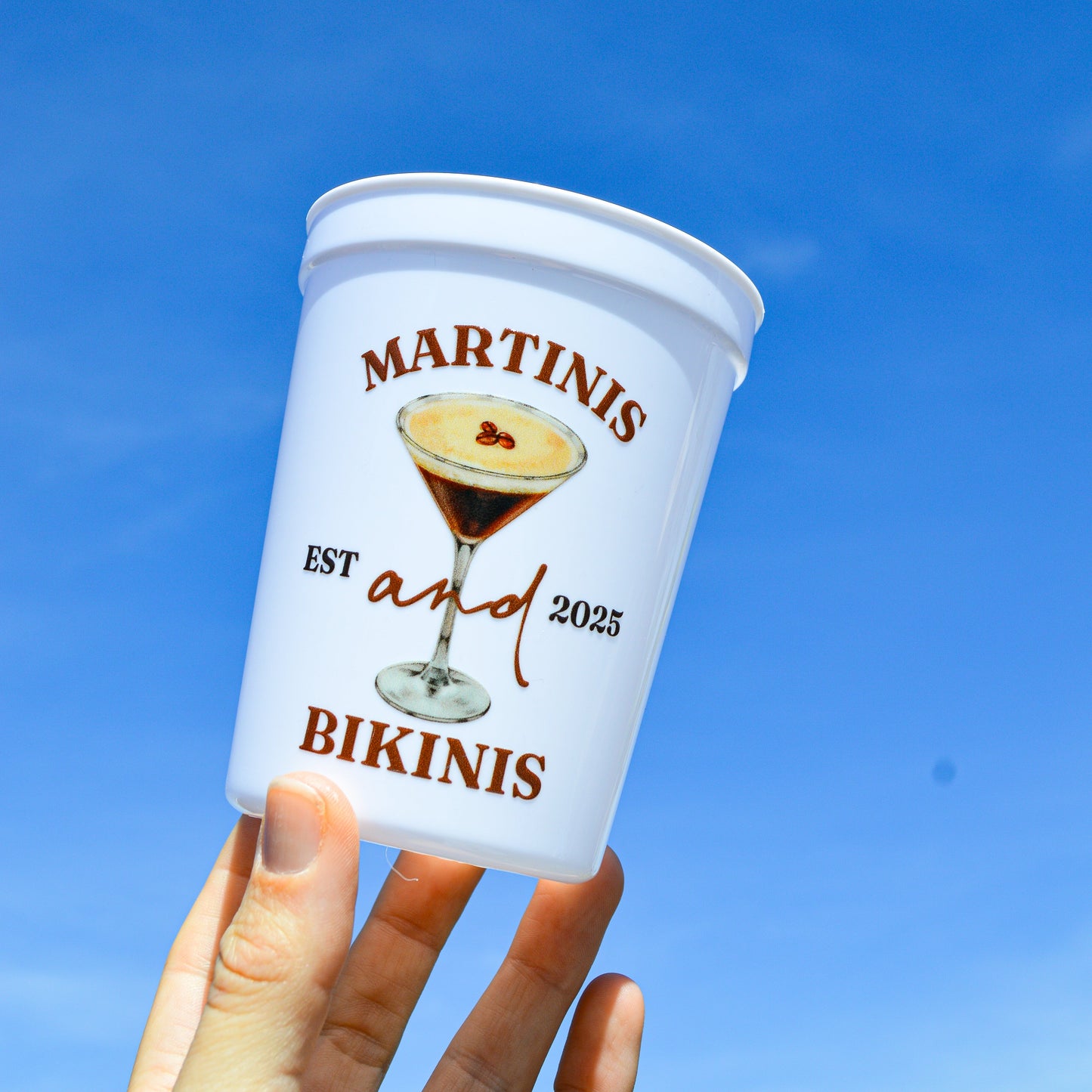 Martinis and Bikinis Espresso Bachelorette Cup, Bikinis and Martinis Bach Party Decor, Coffee Tini Cup