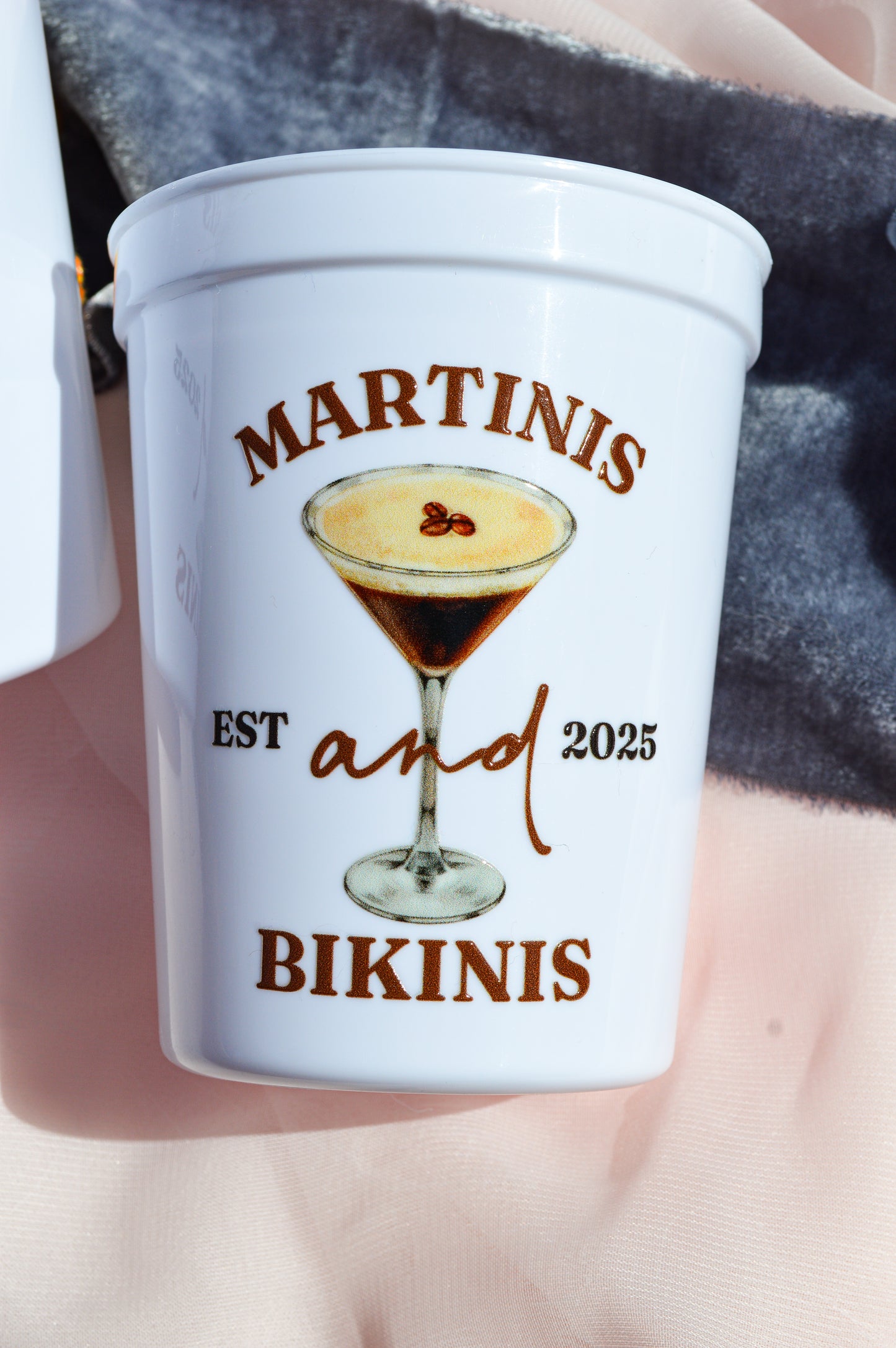 Martinis and Bikinis Espresso Bachelorette Cup, Bikinis and Martinis Bach Party Decor, Coffee Tini Cup