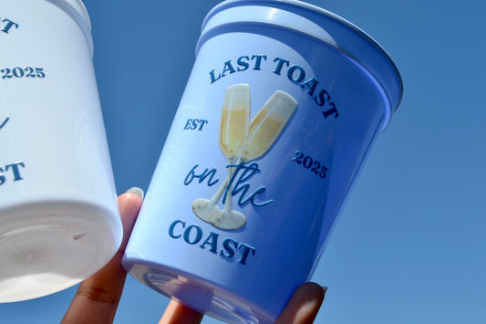 Last Toast on the Coast Bachelorette Party Cups
