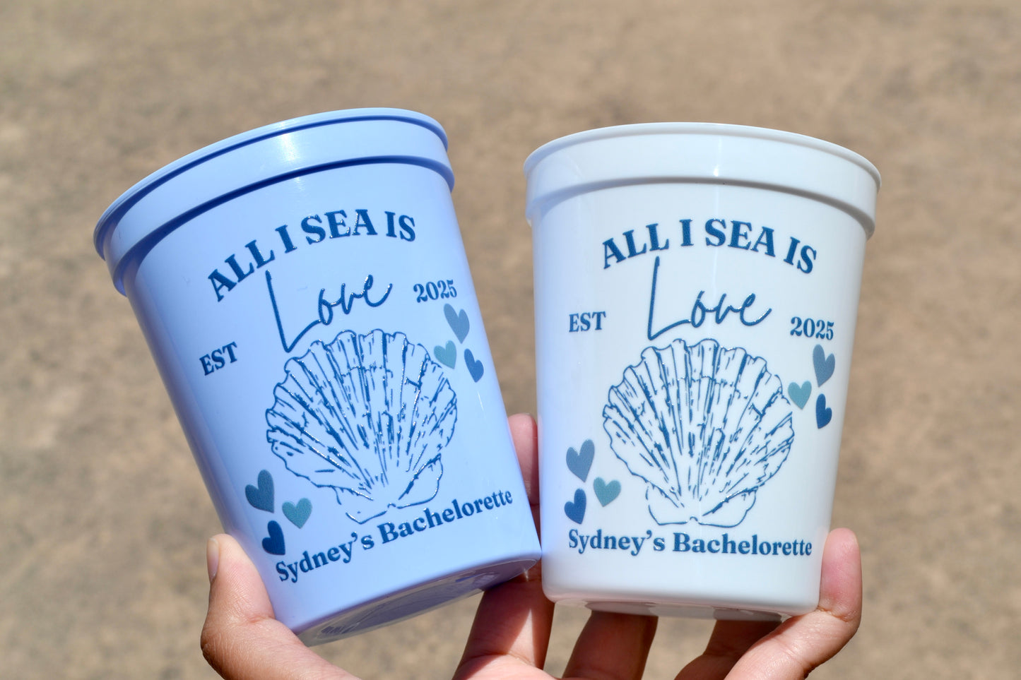 All I Sea Is Love Party Cups, Bachelorette Cup, Last Toast on the Coast Decor