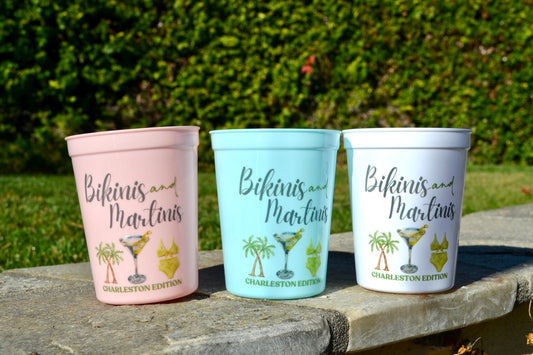 Bikinis and Martinis Bachelorette Party Cups