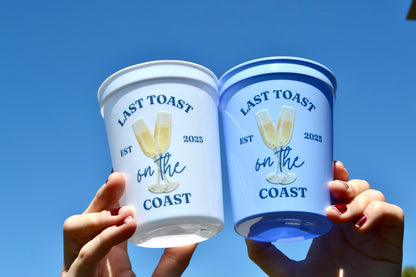 Last Toast on the Coast Bachelorette Party Cups