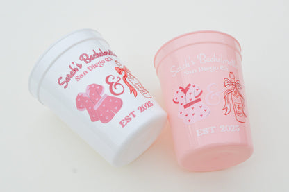 PJ's and Prosecco Bachelorette Party Cups, Pajama Bach Party Décor