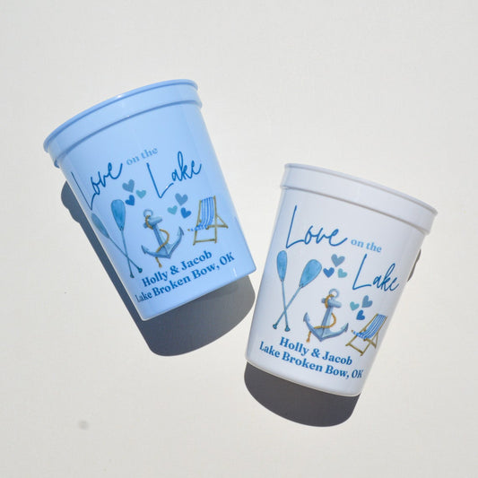 Love on the Lake Bachelorette Party Cups: Lake Life Decor