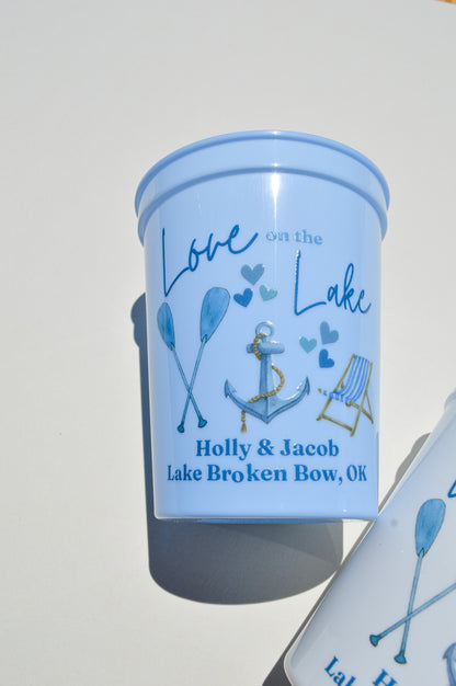 Love on the Lake Bachelorette Party Cups: Lake Life Decor