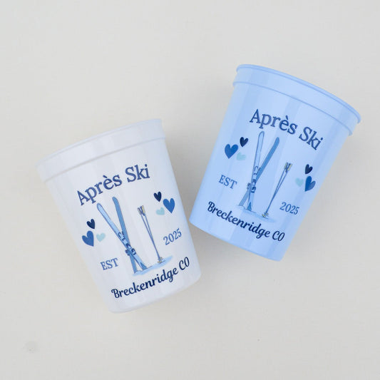 Custom Après Ski Bachelorette Party Cups: Winter Bach Décor