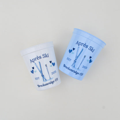 Custom Après Ski Bachelorette Party Cups: Winter Bach Décor