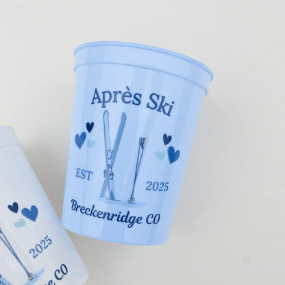 Custom Après Ski Bachelorette Party Cups: Winter Bach Décor