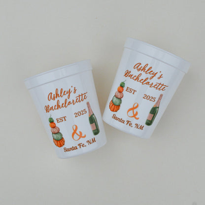 Custom Pumpkins and Prosecco Bachelorette Party Cups: Pumpkin Bride, Autumn Decor