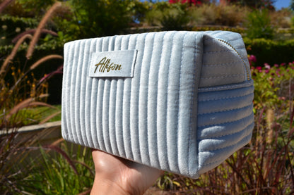 Velvet Quilted Bridesmaid Makeup Bag