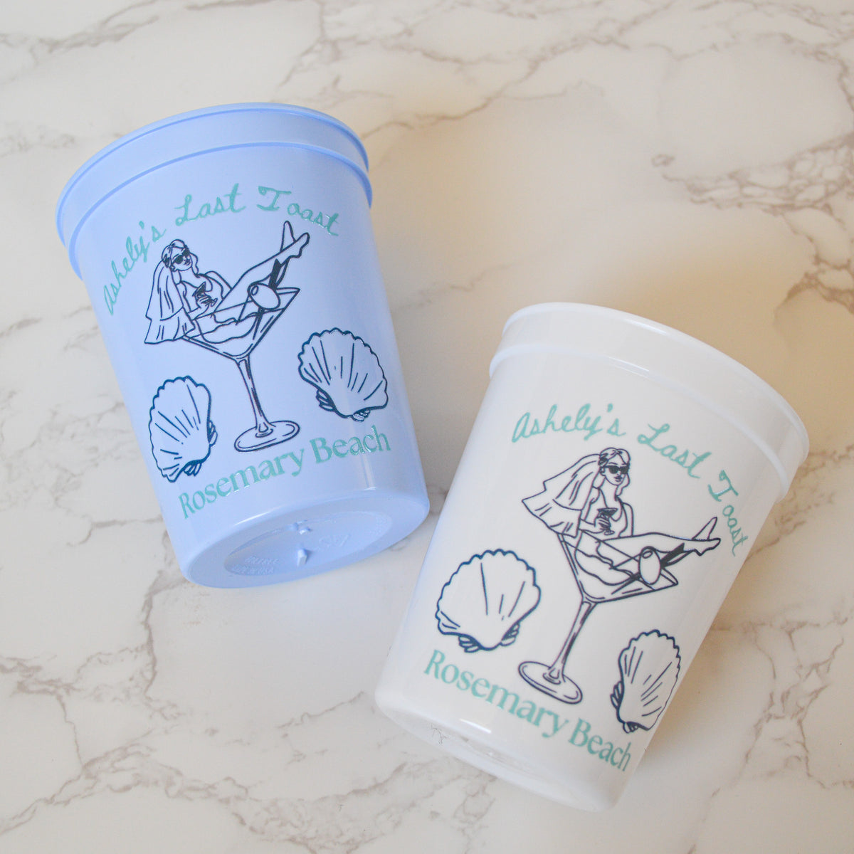 Retro Last Toast on the Coast Party Cups