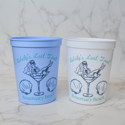 Retro Last Toast on the Coast Party Cups