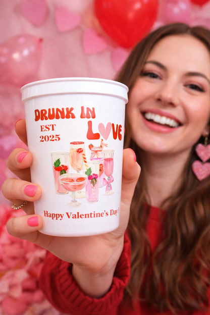 Drunk in Love Bachelorette Party Cups: Custom Party Decor